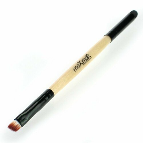 MaXmaR Двусторонняя скошенная кисть для макияжа бровей и спонж для растушевки карандаша MB-144