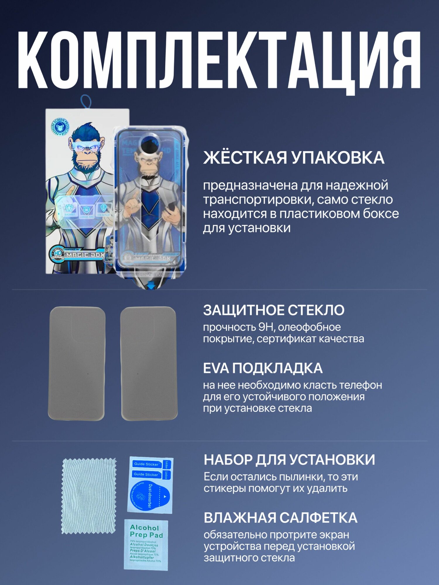 Защитное стекло антишпион на iPhone 15 Pro Max с боксом для установки — фото 1