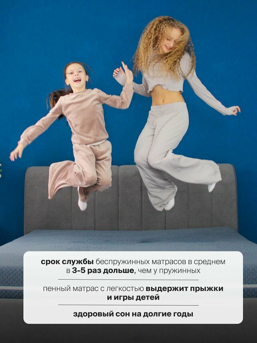 Матрас пенный для кровати беспружинный Extra Hard 18х80х190 см высота 18 см — фото 1