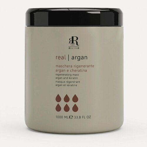 Изображение товара Маска для сухих и поврежденных волос «Аргана и кератин» RR Line Real Argan, 1000 мл