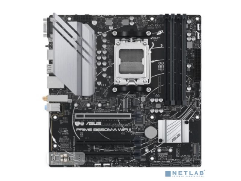 PRIME B650M-A WIFI II RTL (Socket AM5, mATX, 4xDDR5(128GB), VGA/DP/HDMI, 3xPCIe 4.0x16, 2,5xLAN, 4xSATA 6Gb/s, 2xM.2, WiFi 6E, 1xType-с, 2xUSB 3.1, 2xUSB 3.2, 4xUSB 2.0, 1xPS/2)