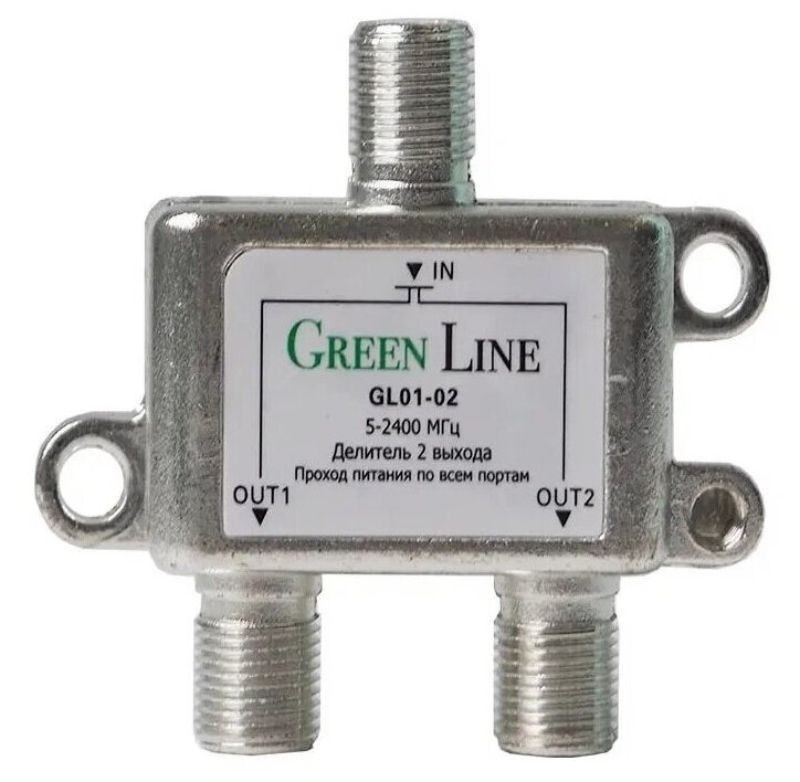 Green Line GL01-02 сплиттер, делитель на 2 выхода с проходом питания