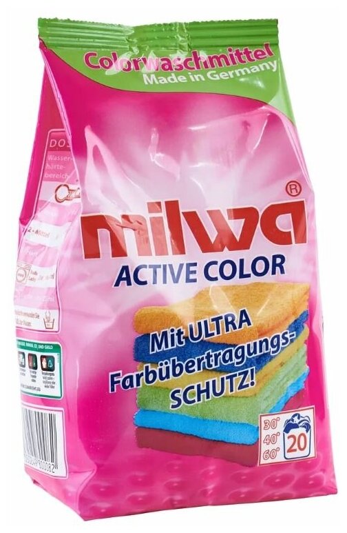 Milwa Active Color Mit Ultra Стиральный порошок концентрированный для цветного белья 1,34 кг на 20 стирок