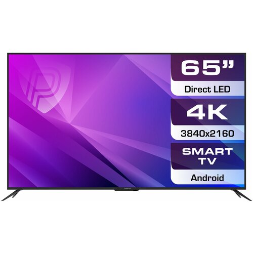 4K (UHD) телевизор Prestigio PTV65SS07X_CIS_BK TOP SBER TV черный