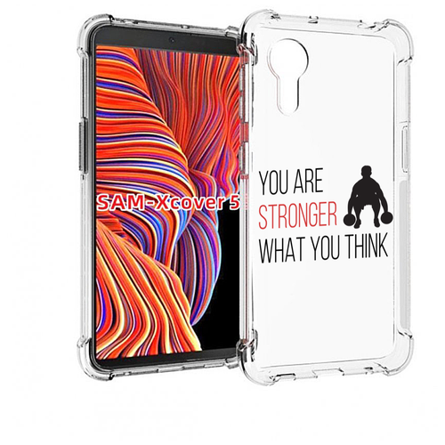 Чехол MyPads ты-сильнее-чем-думаешь для Samsung Galaxy Xcover 5 задняя-панель-накладка-бампер