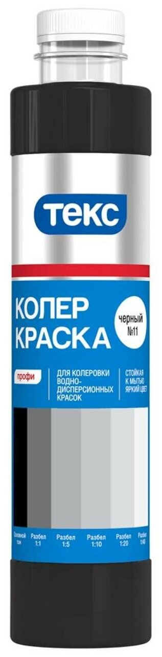 Колер-краска универсальная Текс № 11 черная 0,75 л 19971