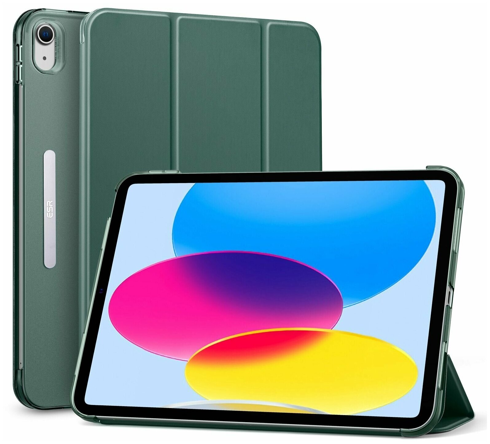 Чехол книжка ESR Ascend Trifold Case для iPad 10th Generation 2022 - Forest Green зеленый