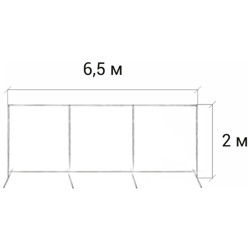 фото Стойка пресс волл для баннера (усиленная) 2 м. / 6,5 м. gozhy