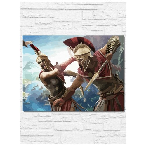 Картина по номерам на холсте игра Assassins creed Odyssey - 9530 Г 30x40