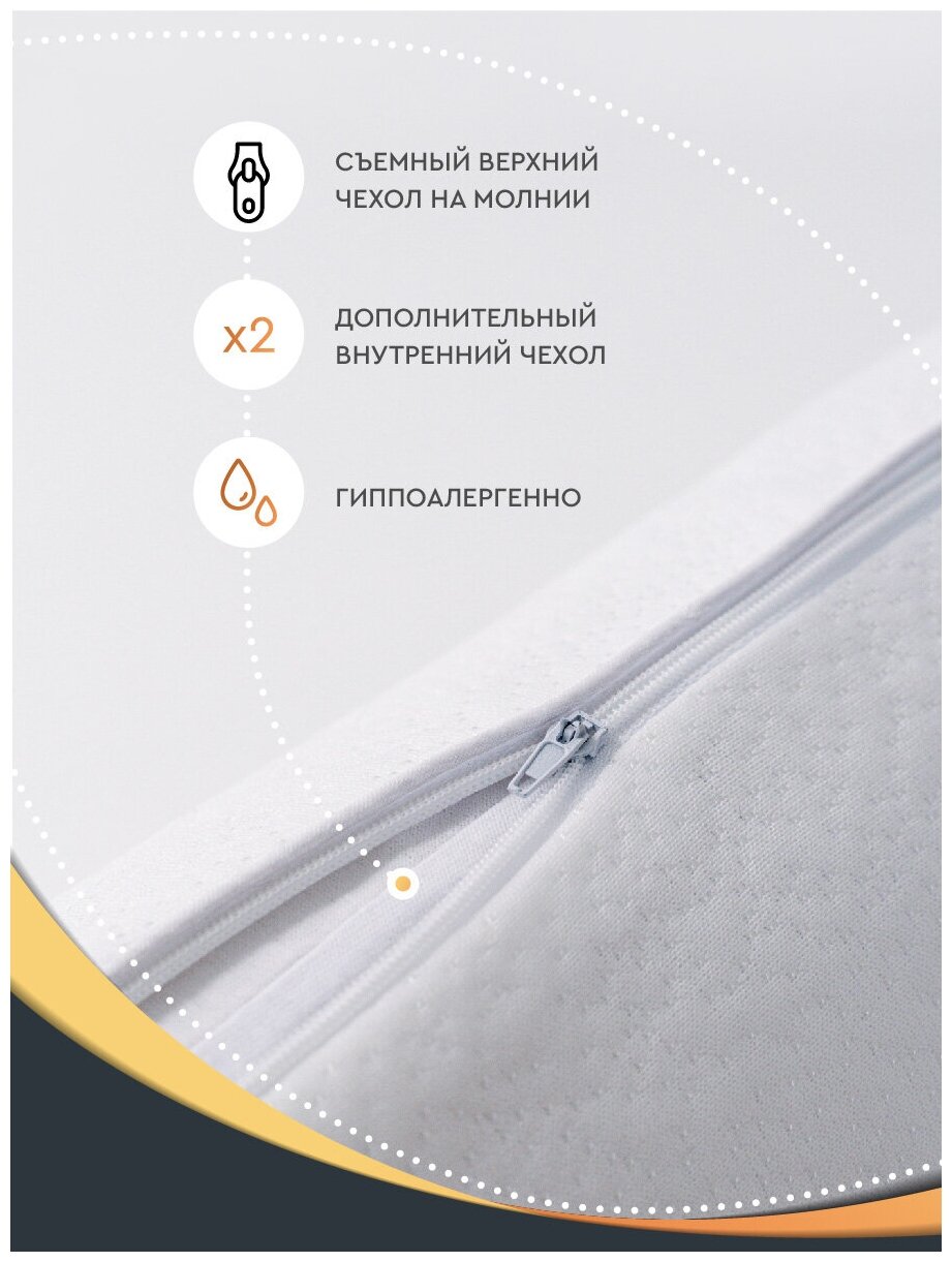 Подушка ортопедическая Uniqcute 40х60х13 см Memory foam с эффектом памяти - фотография № 5