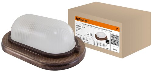 Светильник TDM ELECTRIC SQ0303-0429	венге, E27, 100 Вт, кол-во ламп: 1 шт., цвет арматуры: коричневый, цвет плафона: белый