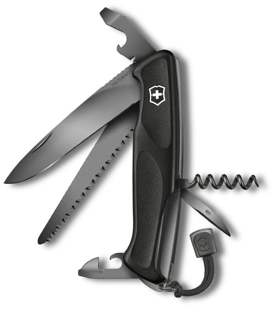 Складной нож Victorinox Onyx, 12 функций, 130мм, черный - фото №5