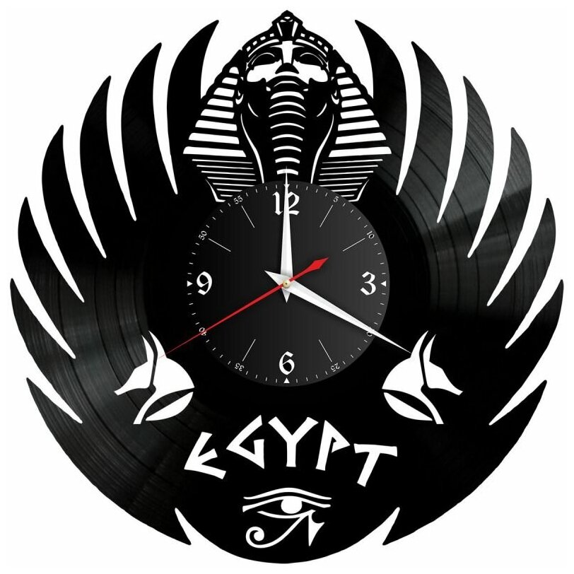 Часы из винила Redlaser "Египет, Egypt, Тутанхамон" VW-10473