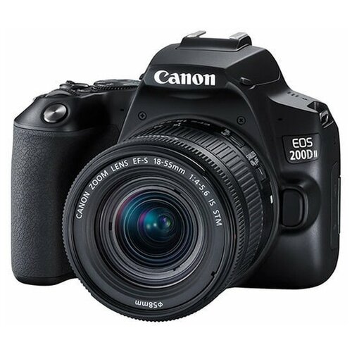Фотоаппарат Canon EOS 200D Mark II Kit EF-S 18-55mm f/4-5.6 IS STM, черный фотоаппарат системный canon eos m50 mark ii kit ef m 18 150mm is stm черный