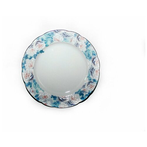 Обеденная тарелка 6 шт 21 см, Роза, Голубая роза, Thun1794