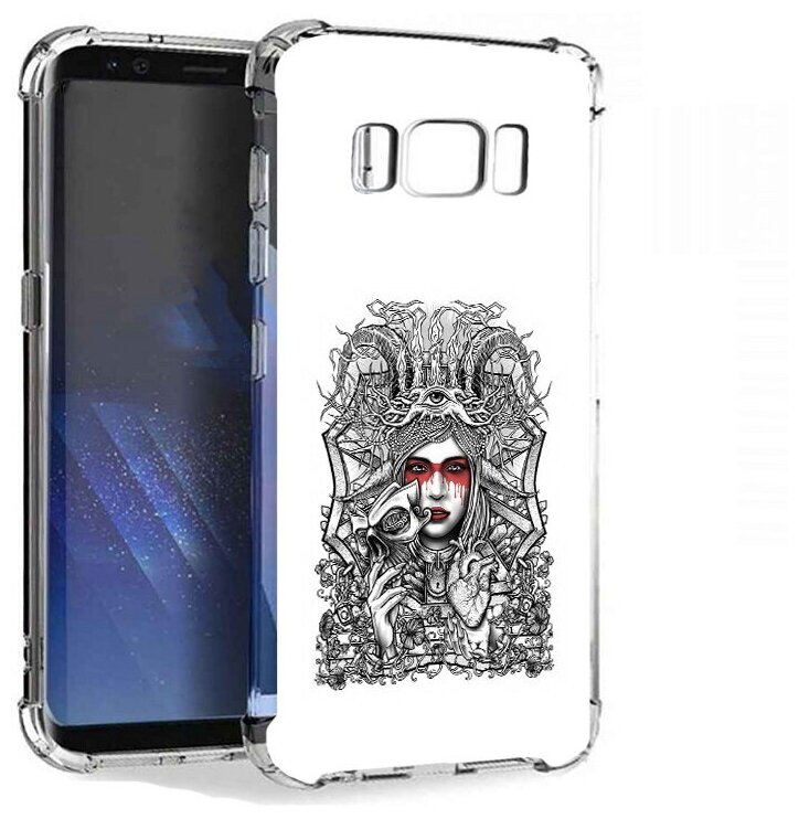 Чехол задняя-панель-накладка-бампер MyPads грусная девушка для Samsung Galaxy S8 Plus SM-G955 противоударный