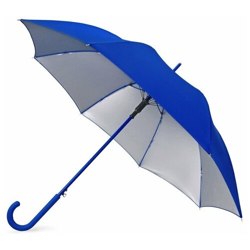 Зонт-трость Oasis, полуавтомат, купол 102 см., 8 спиц, для женщин, синий