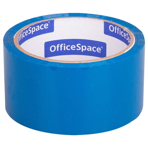 Клейкая лента упаковочная OfficeSpace, 48мм*40м, 45мкм, синяя, ШК