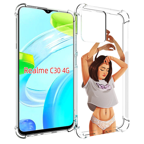 Чехол MyPads много-рук женский для Realme C30 4G / Narzo 50i Prime задняя-панель-накладка-бампер