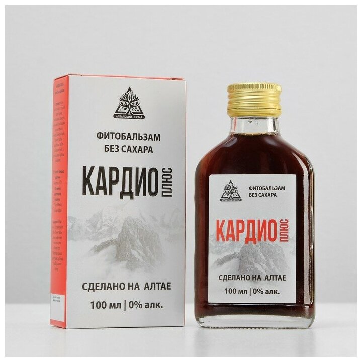 Алтайский Нектар Фитобальзам «Кардио» без сахара 100 мл