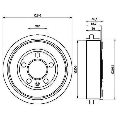 Барабан Тормозной HELLA PAGID арт. 8DT 355 300-371