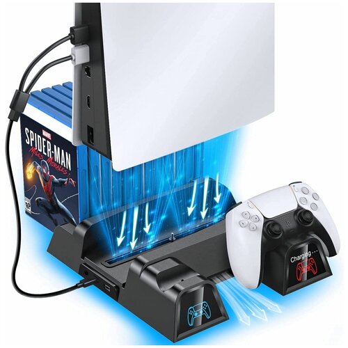 Вертикальная подставка OIVO Cooling Stand with Controller Charger для PS5 (IV-P5235B)