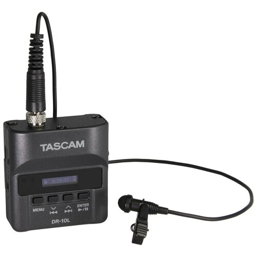 Tascam DR-10L портативный рекордер с петличным микрофоном microsd card модуль