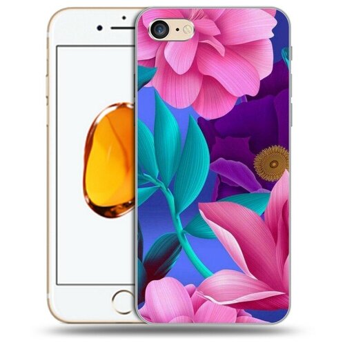 Дизайнерский силиконовый чехол для Iphone SE 2020 Цветы дизайнерский силиконовый чехол для iphone se 2020 леопард узор