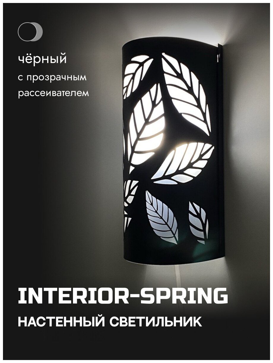 Интерьерный настенный светильник бра "INTERIOR-SPRING-SN-P-ВC" пластик