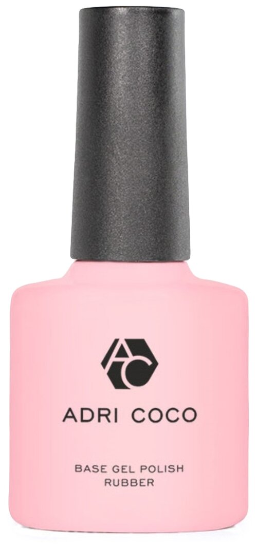 ADRICOCO Базовое покрытие Base Gel Polish Rubber, прозрачный, 8 мл, 40 г