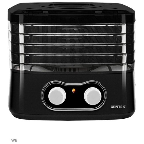 Сушилка для овощей Centek CT-1659 Черный, 5л, 270Вт, 5 поддонов, мех. упр.