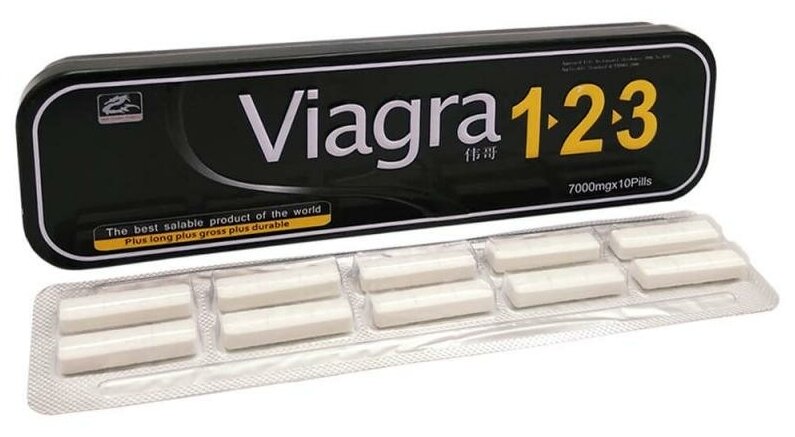 Виагра 123 Viagra 123, средство для усиления потенции, мужской возбудитель, мощный афродизиак (10 таблеток)