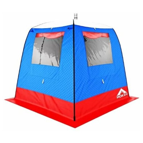 Мобильная баня Морж с печкой (комплект, триколор, 2 окна)