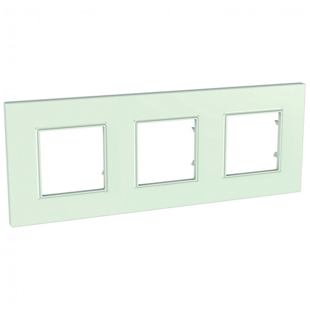 фото Рамка электроустановочная UNICA QUADRO 3-постовая матовой стекло (MGU2.706.17)