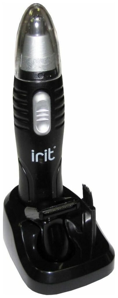 Триммер Irit IR-3234, 1.5 Вт, для носа, ушей и бакенбардов, 2 насадки, щёточка - фотография № 4