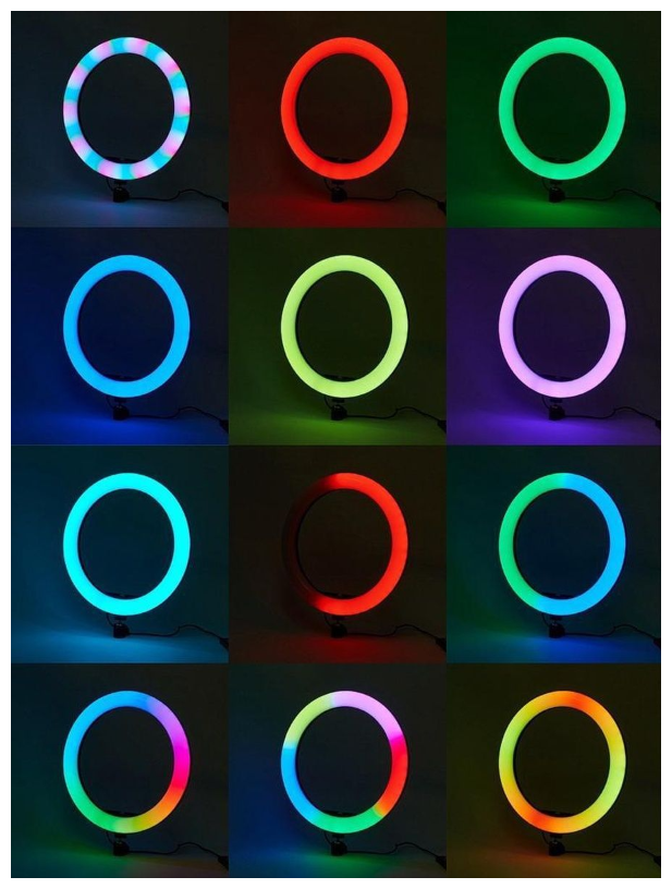 Светодиодная кольцевая лампа MJ 33 разноцветная кольцевая лампа лампа из тик тока для селфи на ативе 210см с Bluetooth кнопкой