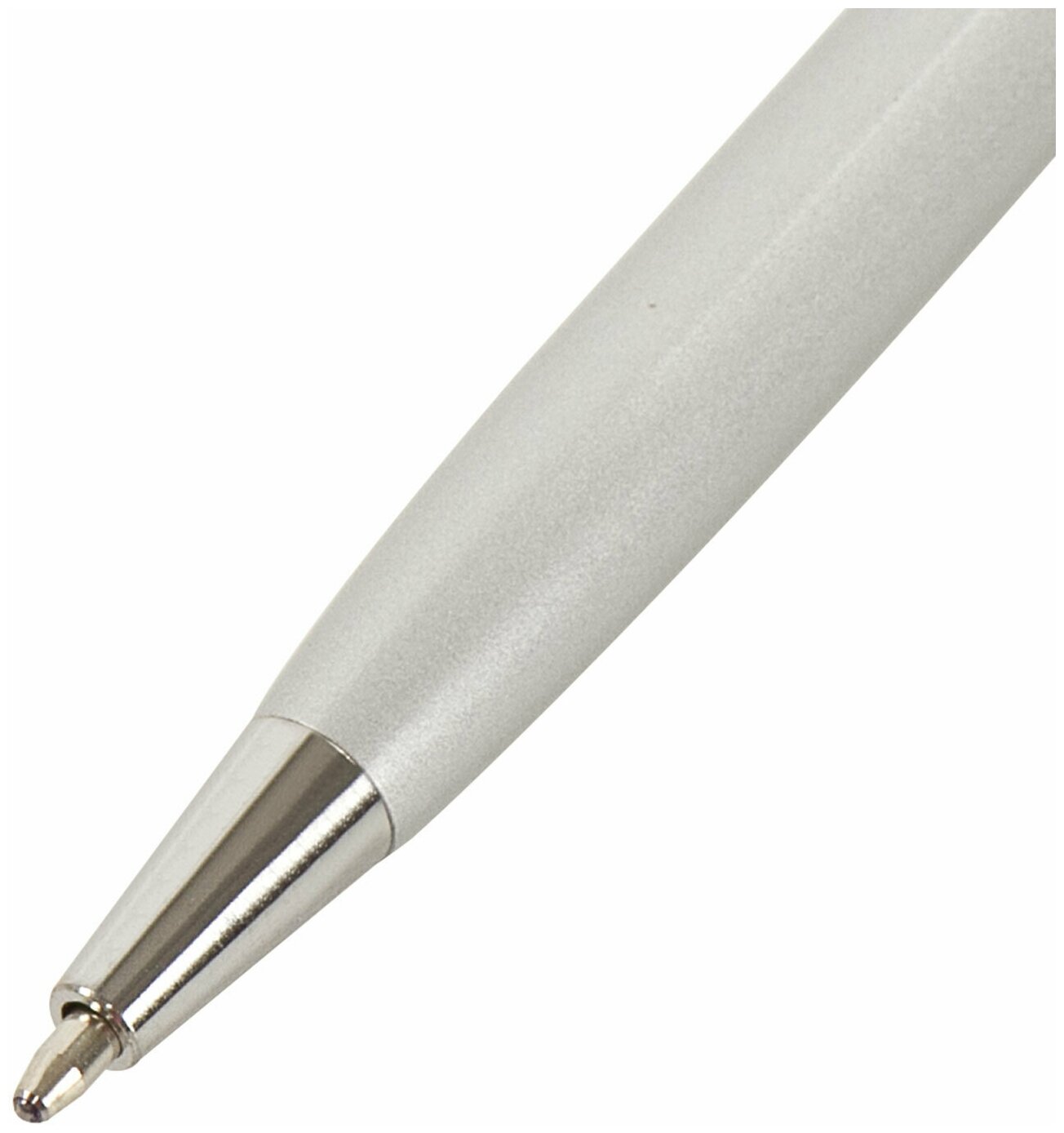 Ручка шариковая.Delicate Silver. Серебристый корпус, синие чернила (141401) Brauberg - фото №3