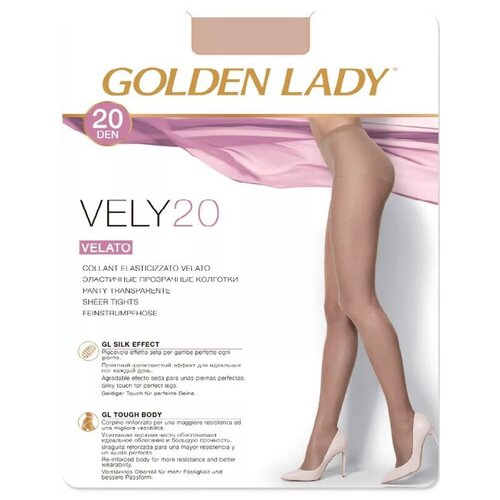 Колготки классические Golden Lady Vely 20, набор (4 шт.), размер IV, melon (бежевый)