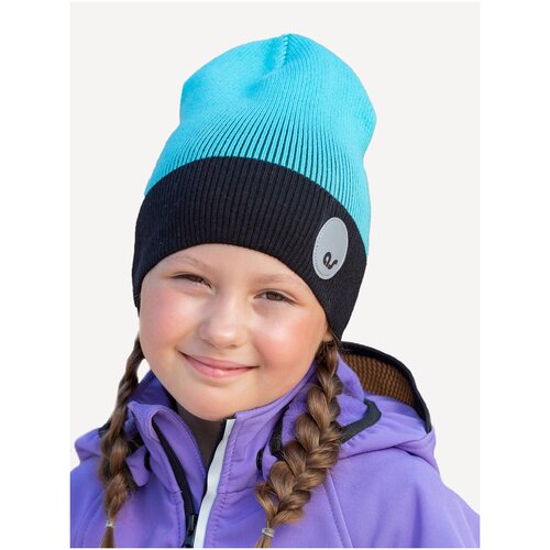 фото Шапка бини artel, размер 54, бирюзовый