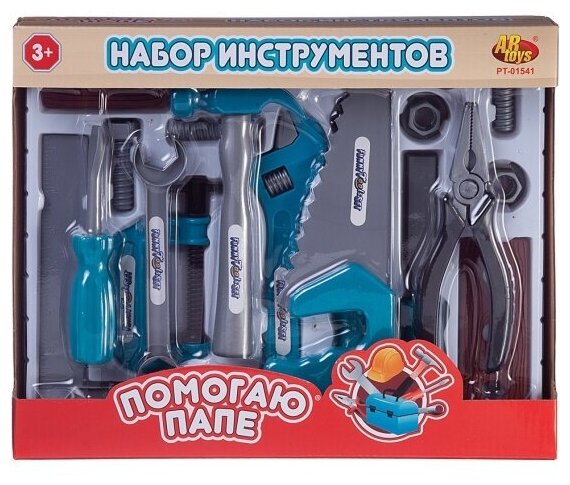 Игровой набор Abtoys PT-01541_ Помогаю Папе Инструменты 2 вида, в коробке