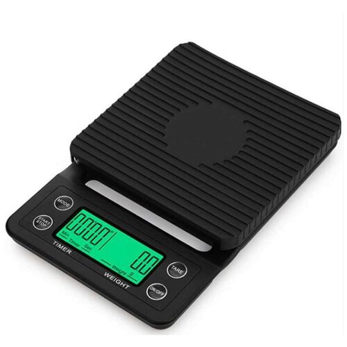 Электронные кофейные весы с таймером / Кухонные весы сенсорные с силиконовой подставкой
