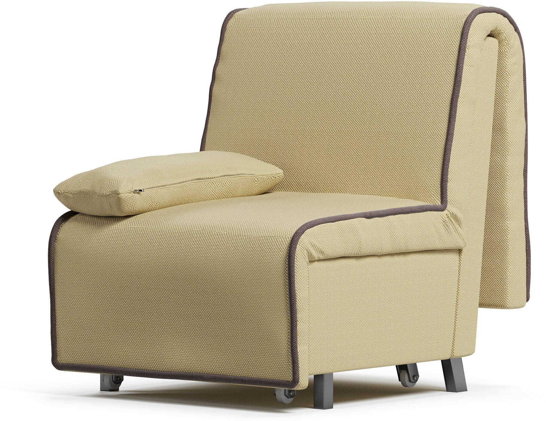 Кресло-кровать СМ 90 DeCanto ЯП (с ящиком и подушкой) Mura 21-Amigo Coffee (93х105х95, СМ 93х203)