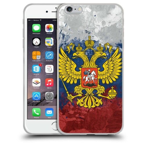 Дизайнерский силиконовый чехол для Iphone 6 Plus/6s Plus Российский флаг