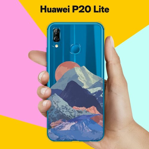 Силиконовый чехол Горы на Huawei P20 Lite матовый чехол tennis для huawei p20 хуавей п20 с эффектом блика черный
