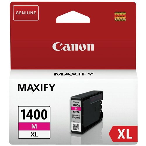 Картридж струйный CANON (PGI-1400XLМ) МВ2040/МВ2340, пурпурный, оригинальный, ресурс 900 стр, 9203B001 картридж струйный cactus cs pgi1400xlc для canon мв2040 мв2340 1 шт