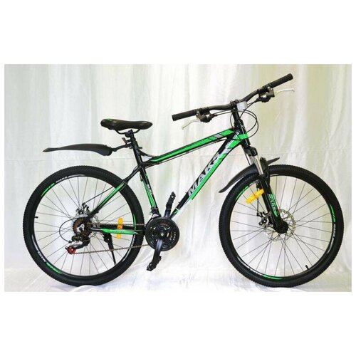 Велосипед 26 MAKS SURF HD (гидравлика) (ALU рама) (21-ск.) (рама 19) Черный/зеленый