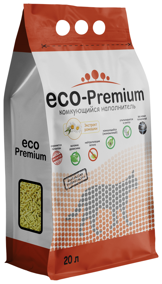 Комкующийся наполнитель ECO-Premium Ромашка 20 л - фотография № 2