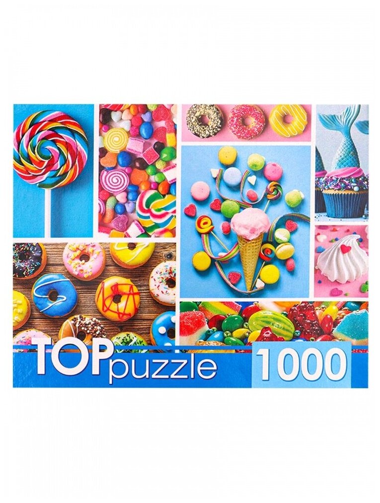 TOPpuzzle-1000 "Любимые сладости" (ГИТП1000-4136) Рыжий кот - фото №1
