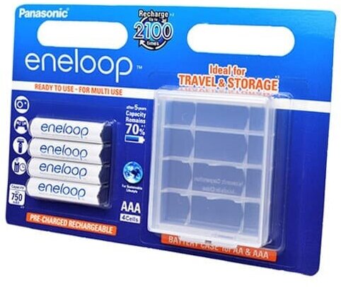 Аккумулятор Panasonic Eneloop AAA 4BP Ni-Mh Case, 4 шт. (BK-4MCCEC4BE) - фото №8