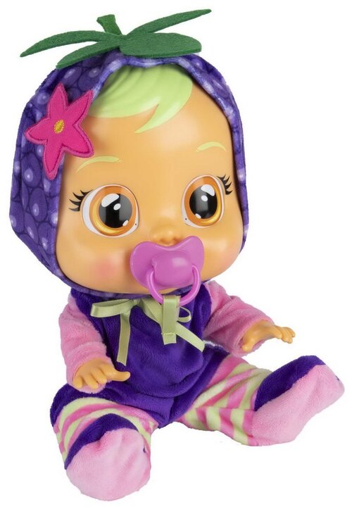 Интерактивная кукла IMC Toys Cry Babies Tutti Frutti, плачущий младенец Mori, 31 см, 81383 мультиколор